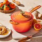Cast Iron Flamme Dorée Signature Saucepan with Crucible Knob image number 6